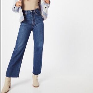 Levi's Ribcage Straight Ankle Jeans 29 High Rise Vintage Wash Denim